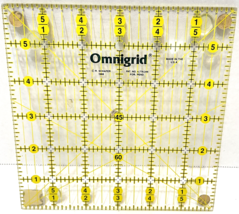 Vintage 1988 R Schafer Omnigrid Quilting Non Slip Ruler 6 inch Made in the USA - £10.07 GBP
