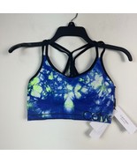 Calvin Klein Womens S Blue Yellow Tie Dye Cross Back Sports Bra NWT G59 - €16,80 EUR