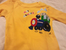 Boys Romper 3-6 Months Baby Infant Kids 1-Piece Train Yellow - £5.52 GBP