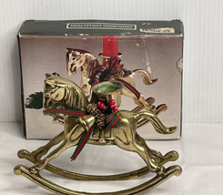 Vintage Boxed Centurion Collection Brass Rocking Horse Candleholder Chri... - £9.24 GBP