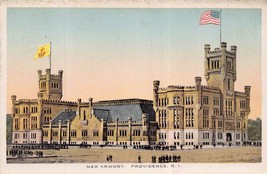 Providence Rhode Island Ri~New ARMORY~1910s Postcard - £6.62 GBP