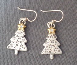 Brighton Twinkle Tree Earrings Christmas Dangle Happy Holidays Crystal Designer - £31.59 GBP