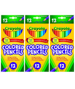 Pack of (3) New Crayola, Colored Pencils, 12 Nontoxic pencils - $17.13 CAD