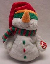 TY Pluffies SOFT MELTON THE SNOWMAN 9&quot; Plush Stuffed Animal 2003 NEW - £14.41 GBP