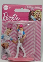 Mattel Barbie &quot;Baseball Barbie&quot; Mini Figure - 2 1/2 inches - New - £4.74 GBP