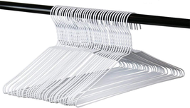 Metal 100 White Wire Hangers 18&quot; Standard White Clothes Hangers (100, Wh... - $44.65