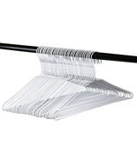 Metal 100 White Wire Hangers 18&quot; Standard White Clothes Hangers (100, Wh... - $44.65