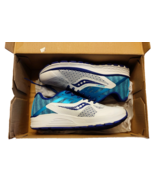 Saucony Ride 10 Size 4.5 Girls Shoes White / Blue S160002 - £15.91 GBP