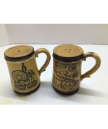 Vintage Ceramic Beer-Stein Salt &amp; Pepper Shakers-Japan - $8.91