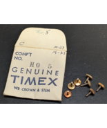 Lot of 7 Vintage NOS Timex Watch Stem &amp; Crowns - Gold Tone H05 M23 - $727.47 MXN