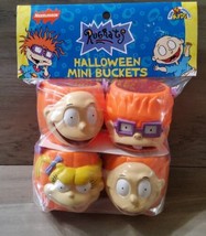 Rugrats Nickelodeon 1998 Halloween Mini Pumpkin Buckets Set 4 Chucky Tommy NIP - £18.82 GBP