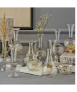 Glass Vase For Flowers Set of 12, Handmade Glass Vase , blown glass vase - $273.54 CAD
