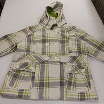 Dollhouse Women's Green/Gray Wool Blend Removable Hoodie Coat Jacket Size 3X image 12