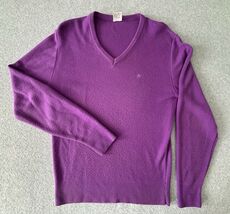 Pierre Cardin Vintage Long Sleeve Jumper Sweater - Purple- Men's Large V... - $34.88