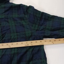 L.L. Bean Men's M Relaxed Fit Full Zip Hoodie Jacket Blue/Green Plaid Flannel image 7