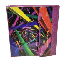 VINTAGE 1993 TRAPPER KEEPER NOTEBOOK DESIGNER SERIES COLORFUL BINDER - INK - £21.25 GBP