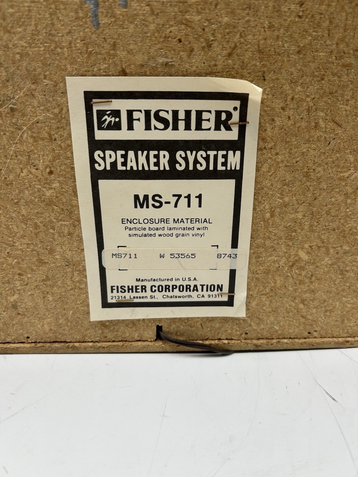 Vintage Fisher MS-711 Pair Speakers Tested Working Perfectly Home Audio Item image 9
