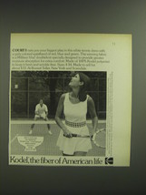 1974 Kodak Kodel Court I Tennis Dress Ad - Kodel, the fiber of American Life - $18.49