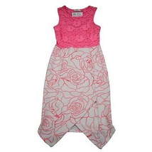 Lette USA Dress Womens M Pink Floral Lace Sleeveless Scoop Neck Outwear - £26.03 GBP