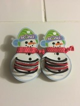 Scunci Snowman Ponytail Holders Lot Of 2 - £2.35 GBP