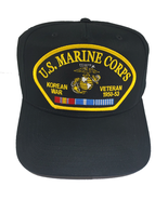 USMC MARINE CORPS KOREAN WAR VETERAN W/ SERVICE CAMPAIGN RIBBONS HAT CAP - $17.99