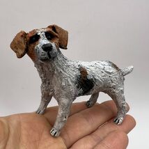 Ceramic Figurine Statue Dog Jack Russel Terrier Hand Made Decor Collecti... - $78.00