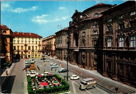 Vtg Postcard, The Cargnano Square and Palace, Torino, Ital, Postmarked 1976 - £5.17 GBP