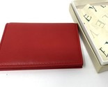 Levenger Women&#39;s Leather Card Wallet Red NWOT - £26.07 GBP