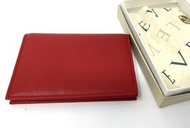 Levenger Women&#39;s Leather Card Wallet Red NWOT - £26.57 GBP