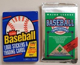 1988 Fleer &amp; 1990 Upper Deck Baseball Lot of 2 New Sealed Unopened Packs-*s - £11.11 GBP