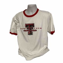 Vintage Y2K Texas Tech Red Raiders Football Mens Large Ringer T-Shirt NCAA  - $13.20