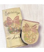 Disney Minnie Mouse Spring is Here Floral Kitchen -Towel/Oven Mitt Mini ... - $25.61 CAD