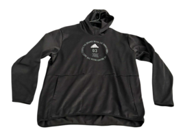 Adidas Climawarm Pullover Hoodie 3 Stripe Mens Sz 2XL Spell Out Sweatshi... - $32.30