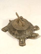 Vintage Brass Turtle Sundial Display Brassbell Co 8&quot; x 7&quot; - £55.68 GBP