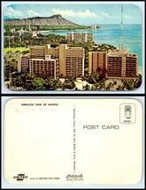 HAWAII Postcard - Honolulu, Waikiki Beach, Birds Eye View S22 - £3.69 GBP