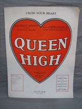 Antique 1900s &quot;Queen High&quot; Sheet Music #140 - £14.80 GBP