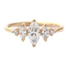 Marquise Diamond Wedding Personalized Handmade Ring, Anniversary Gift For Her - £80.92 GBP
