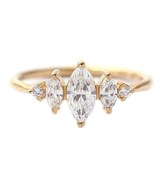 Marquise Diamond Wedding Personalized Handmade Ring, Anniversary Gift For Her - $100.91