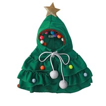 Pet Costume Green Christmas Tree Pet Cloak Cosplay Funny Transformed Cat Dog Cap - £48.73 GBP