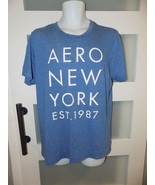 Aeropostale Heathered Blue Aero New York SS T-shirt Size L Men&#39;s - €13,69 EUR