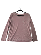 Koolaburra By Ugg Womens Top Pink Front Pocket Burnout Long Sleeved Size Medium - £9.10 GBP