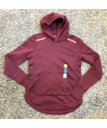 Tek Gear Ultrasoft Fleece Pullover Womens XS Maroon Hooded Sweatshirt Th... - $24.55