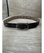 Studded Bohemian Leather Belt Boho 44  Made In India - $27.01 CAD