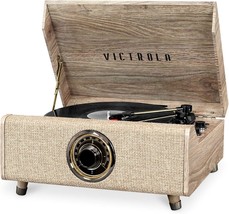 Victrola&#39;S 4-In-1 Highland Bluetooth Record Player With, Farmhouse Oatmeal - $103.99