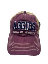 Aggies Texas A&amp;M University Baseball Hat Mesh Back Stitched Adjustable Mens - £29.75 GBP