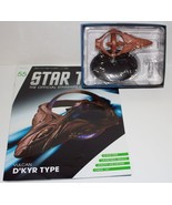 Star Trek Vulcan D&#39;KYR Type Ship + Mag Starship Collection #55 Eaglemoss... - $22.24