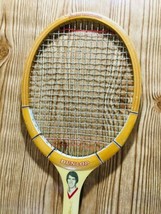 Vintage Dunlop Marty Riessen Signed Autograph L 4 1/2 Wood Tennis Racquet  - $29.95