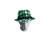 Saint Patrick Fedora Hat Glen Tartan Plaid Check Pattern Adult Size - $35.52