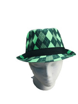 Saint Patrick Fedora Hat Glen Tartan Plaid Check Pattern Adult Size - £28.46 GBP