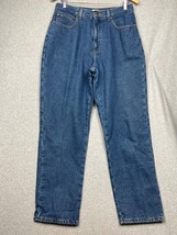 90s LL Bean Mom Jeans Womens Size 12 R Original Fit Relaxed Plaid Lining Classic - $38.88